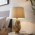 95037 Delphine 1 Light Table Lamp Gold Ivory