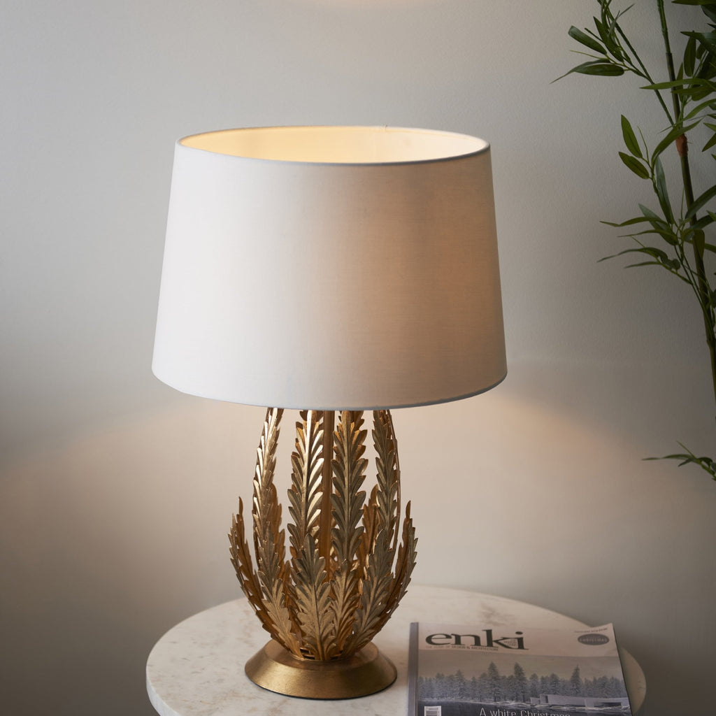 95037 Delphine 1 Light Table Lamp Gold Ivory
