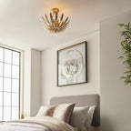 95039 Delphine 3 Light Flush Ceiling Light Gold