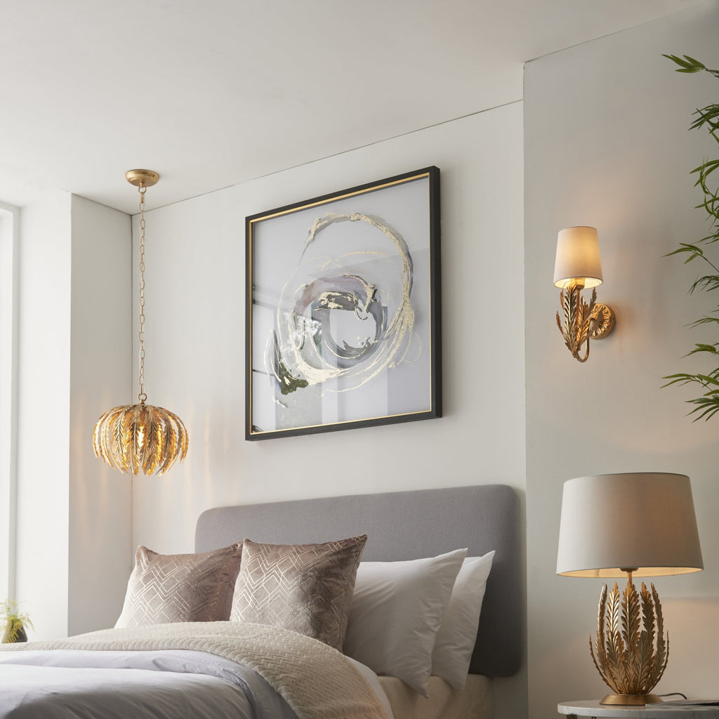 95040 Delphine 1 Light Wall Light Gold Ivory