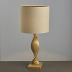 95455 Abia 1 Light Table Lamp Wood Linen