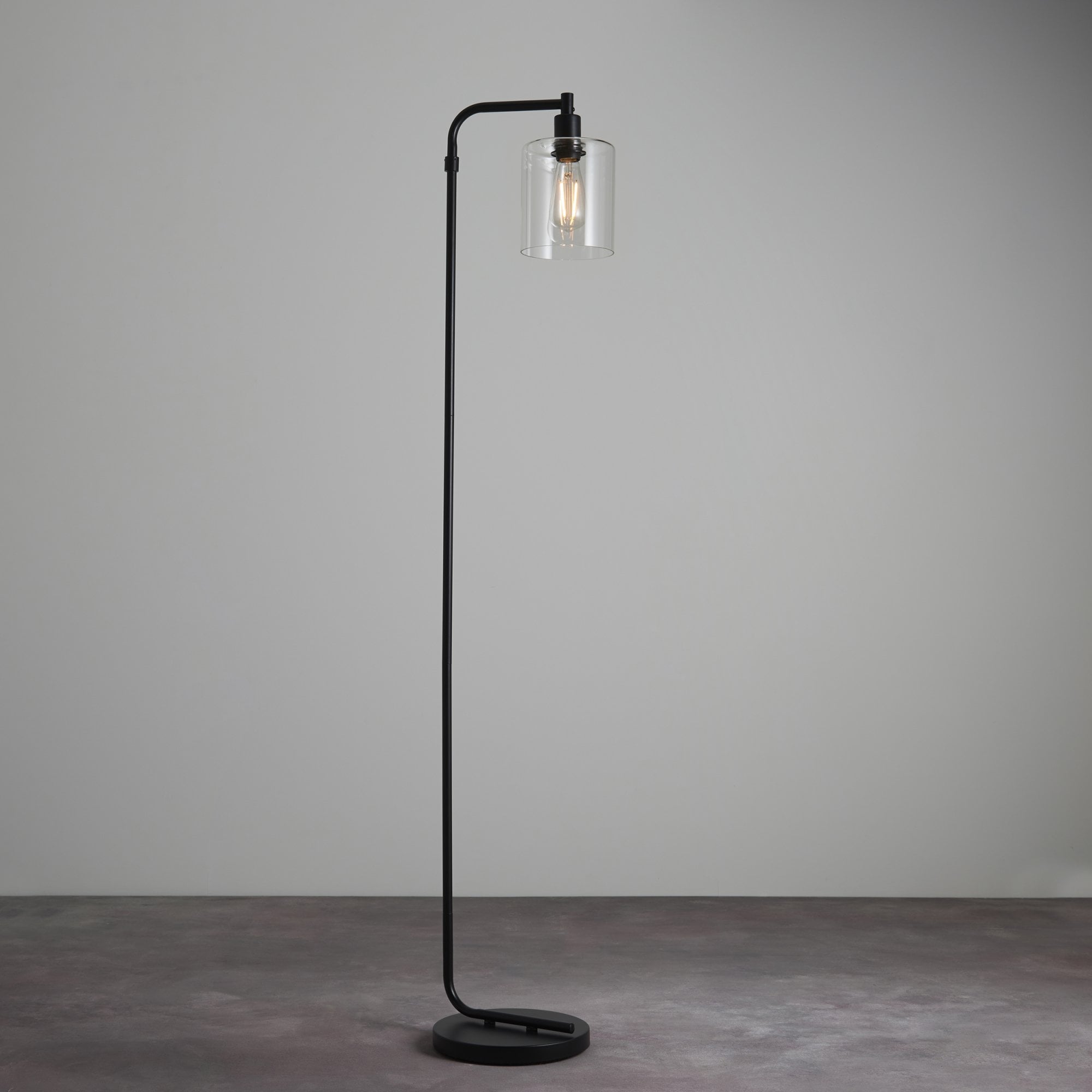 95456 Toledo 1 Light Floor Lamp Black Clear