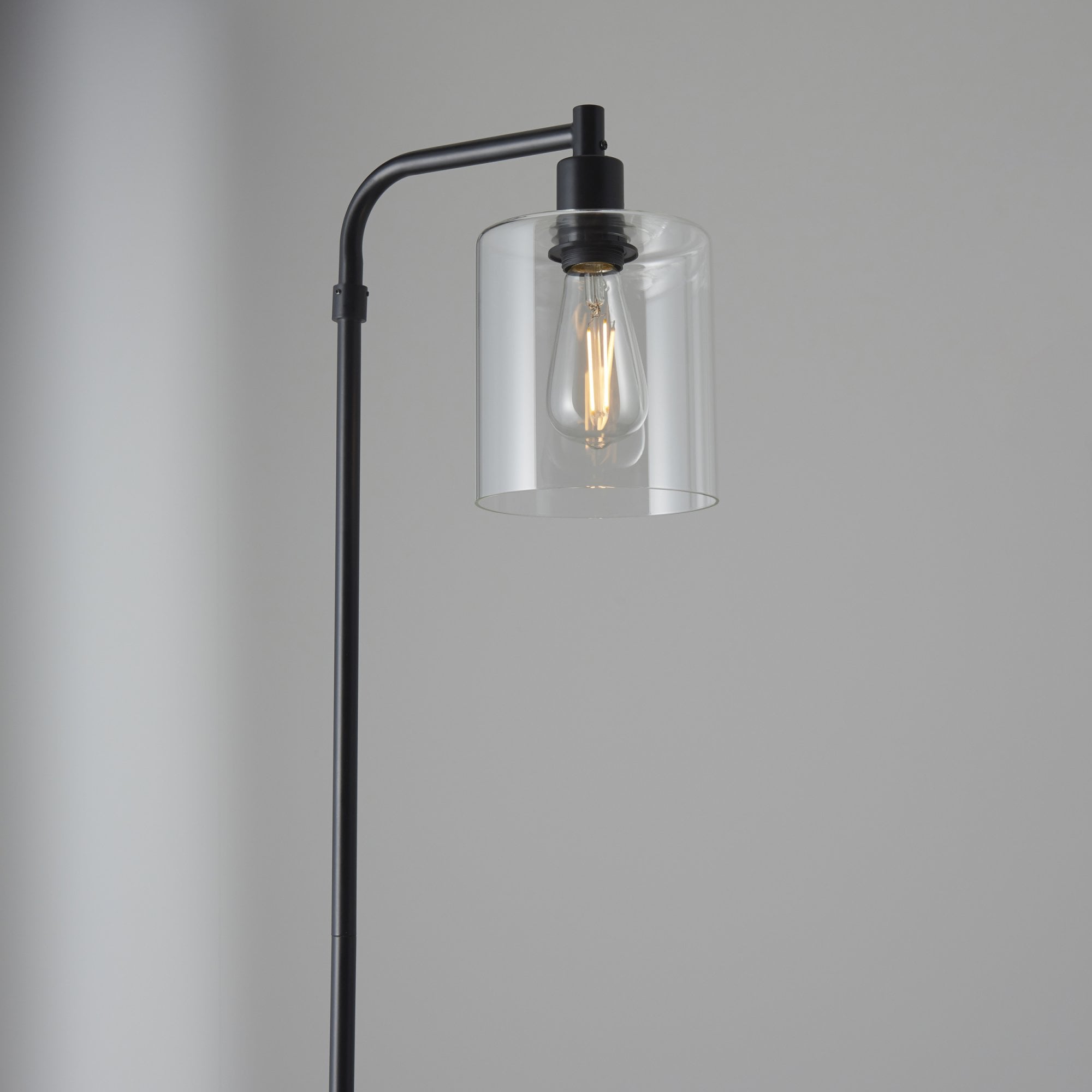 95456 Toledo 1 Light Floor Lamp Black Clear