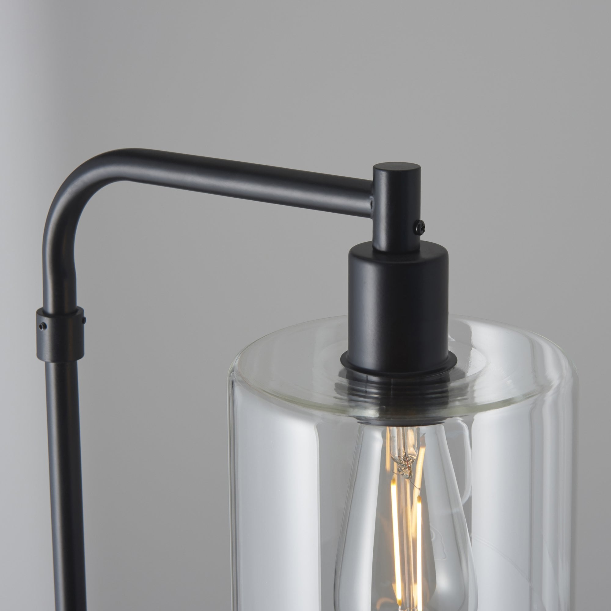 95456 Toledo 1 Light Floor Lamp Black Clear