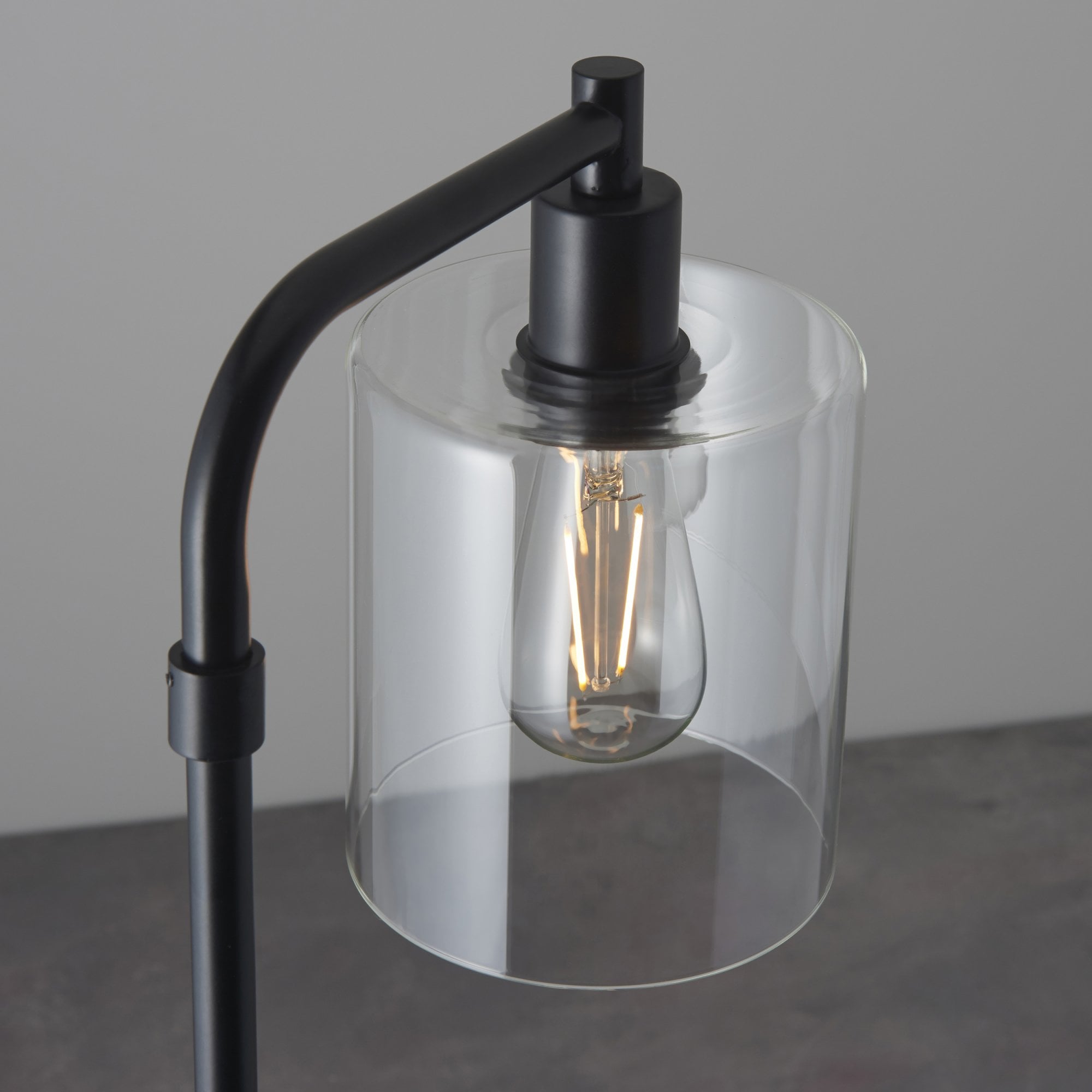 95456 Toledo 1 Light Floor Lamp Black Clear