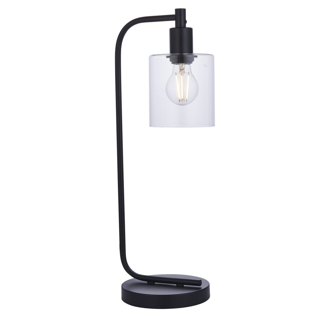 95457 Toledo 1 Light Table Lamp Black Clear