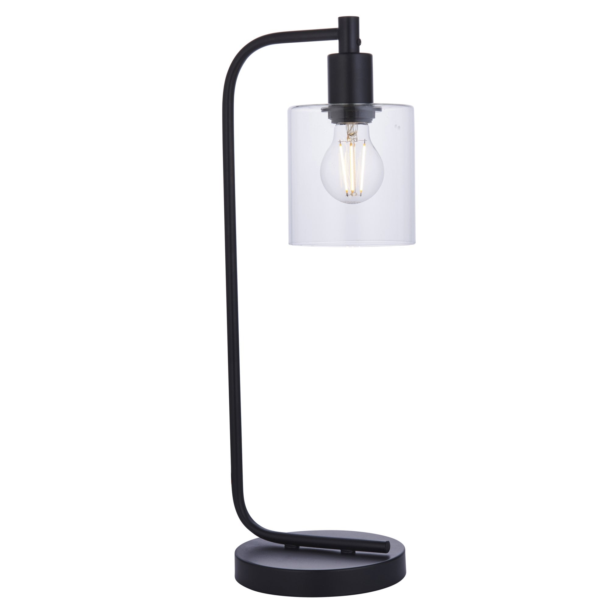 95457 Toledo 1 Light Table Lamp Black Clear