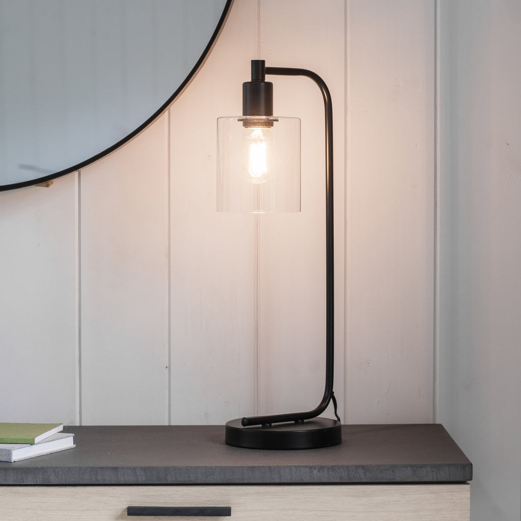 95457 Toledo 1 Light Table Lamp Black Clear
