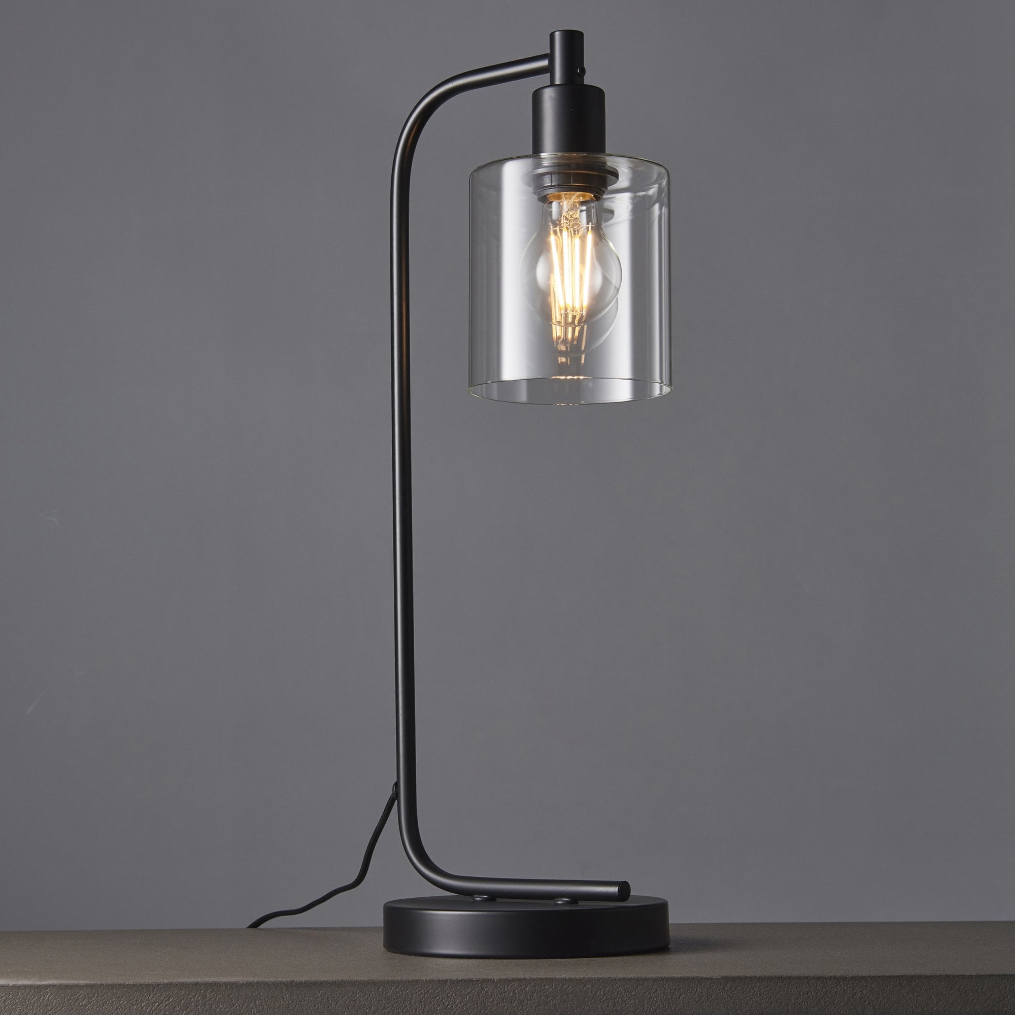 95457 Toledo 1 Light Table Lamp Black Clear