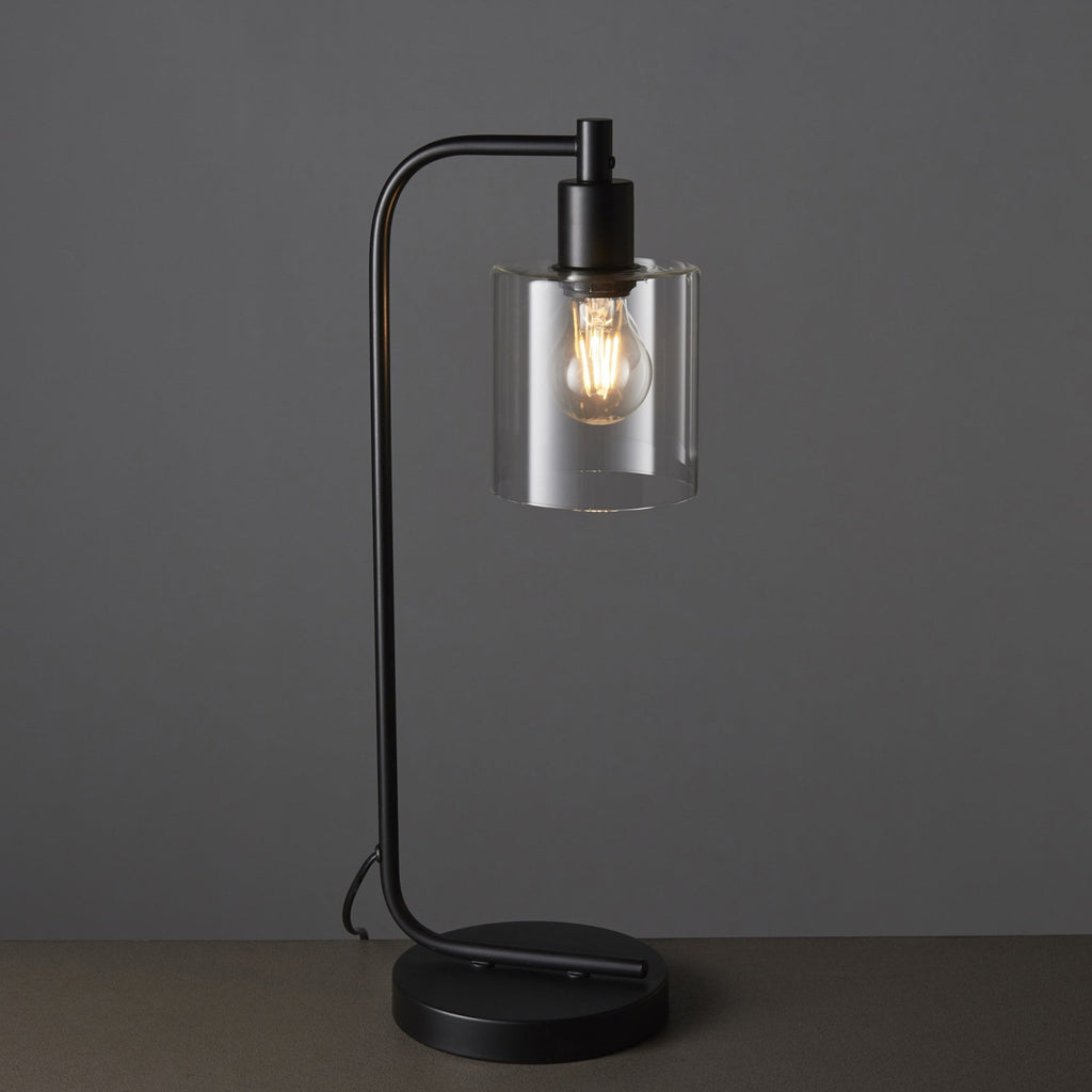 95457 Toledo 1 Light Table Lamp Black Clear
