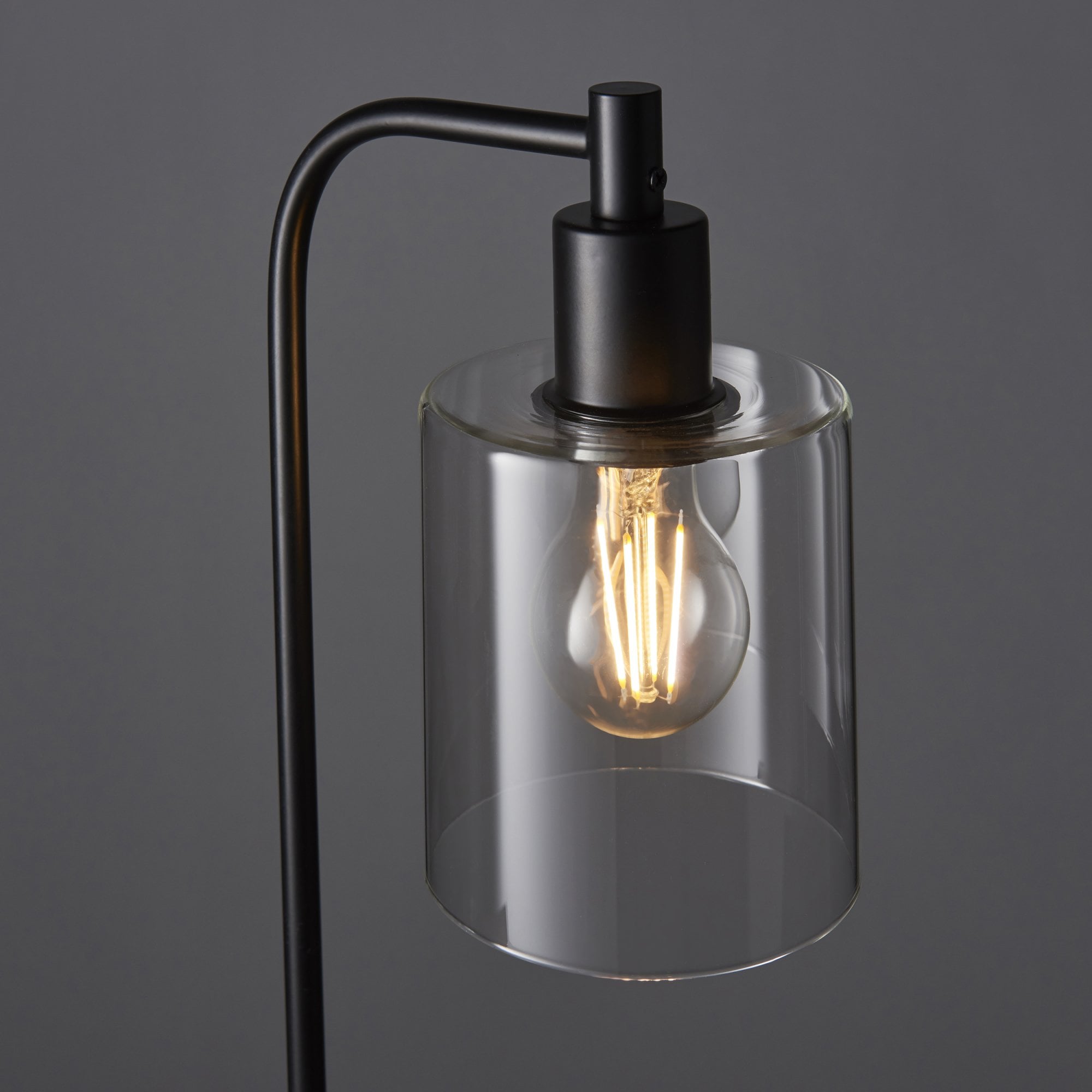 95457 Toledo 1 Light Table Lamp Black Clear
