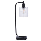 95457 Toledo 1 Light Table Lamp Black Clear