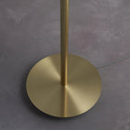 95466 Fraser 1 Light Floor Lamp Brass Linen