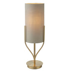 95467 Fraser 1 Light Table Lamp Brass Linen