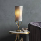 95467 Fraser 1 Light Table Lamp Brass Linen