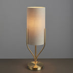 95467 Fraser 1 Light Table Lamp Brass Linen