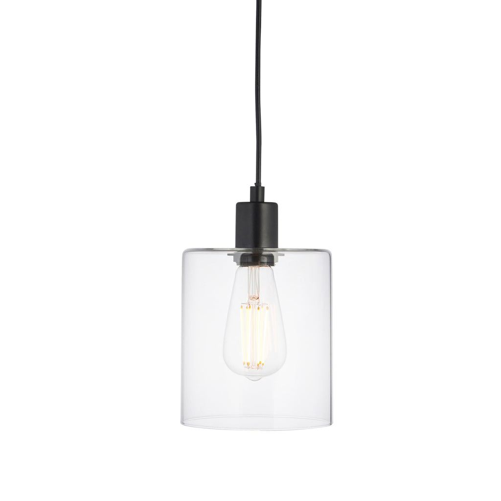 95472 Toledo 1 Light Pendant Black Clear