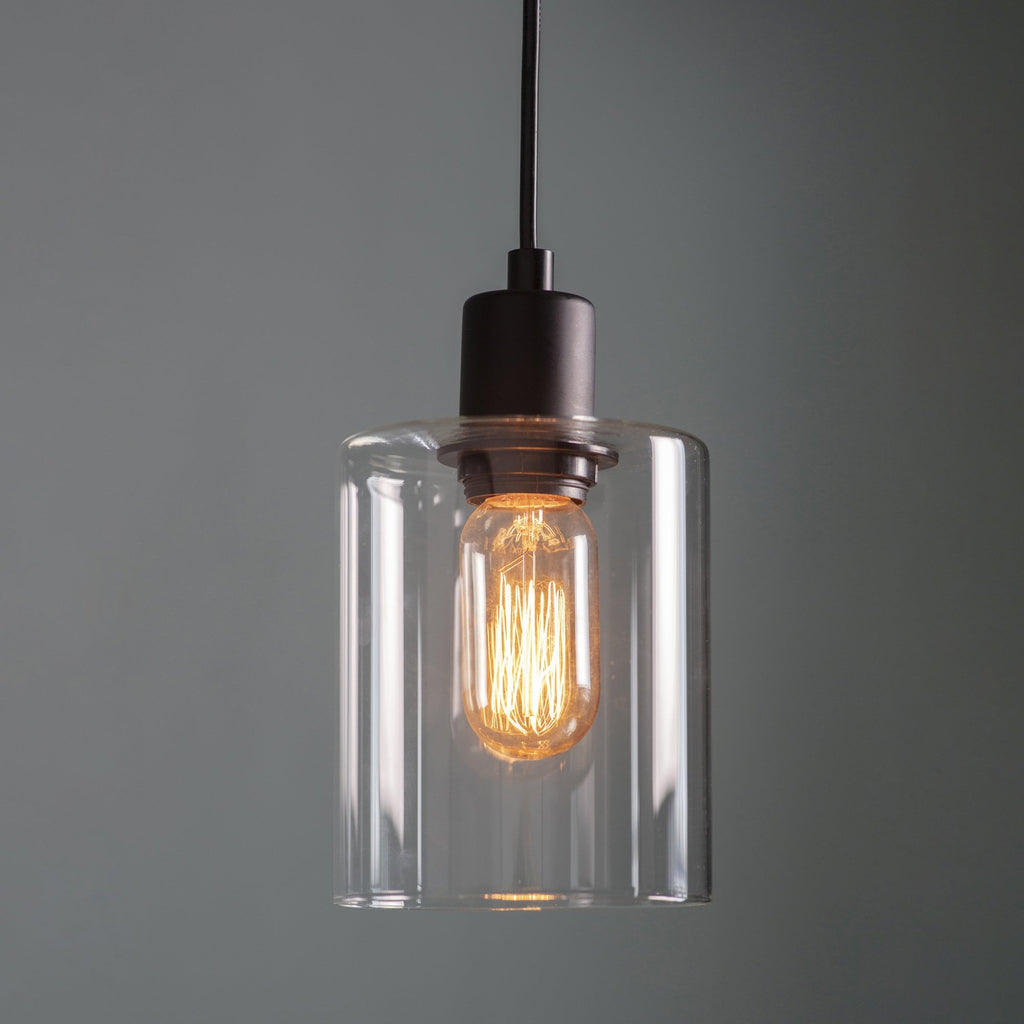 95472 Toledo 1 Light Pendant Black Clear