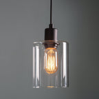 95472 Toledo 1 Light Pendant Black Clear