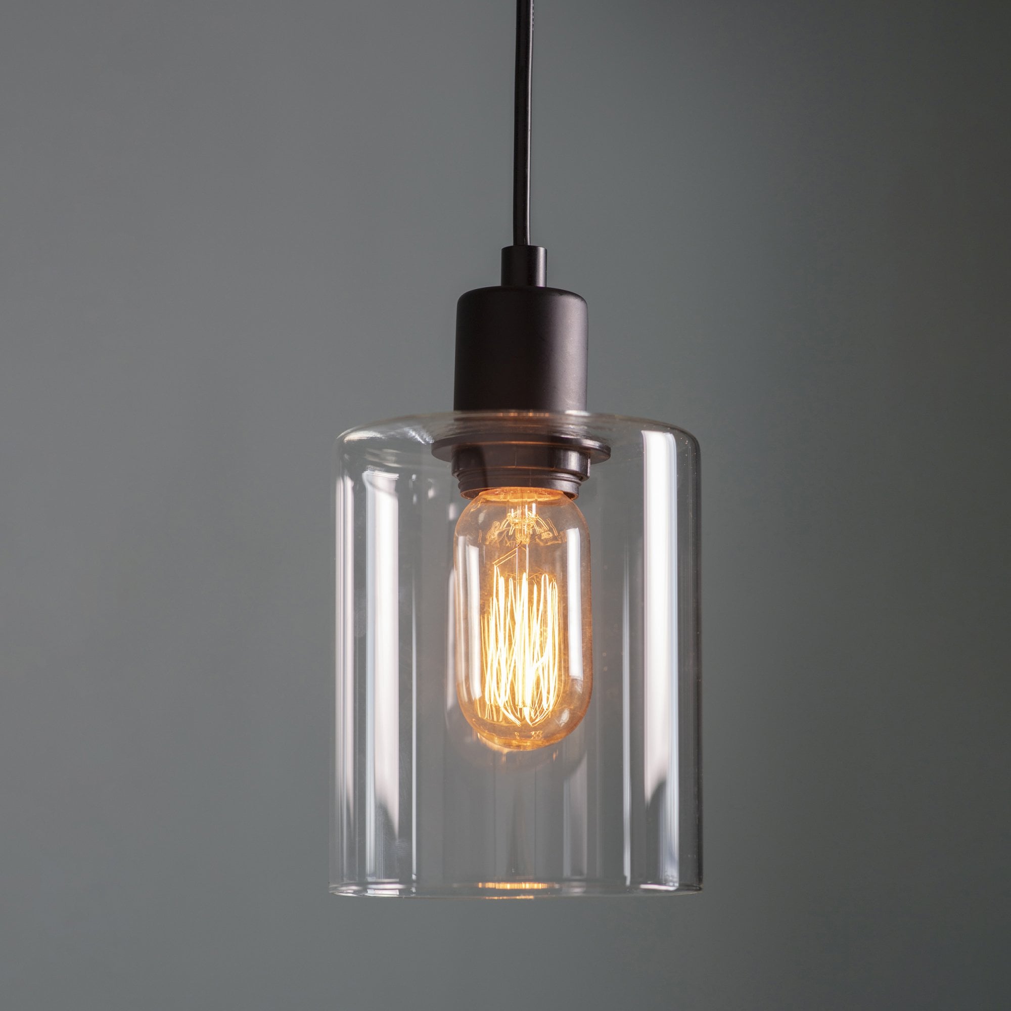 95472 Toledo 1 Light Pendant Black Clear