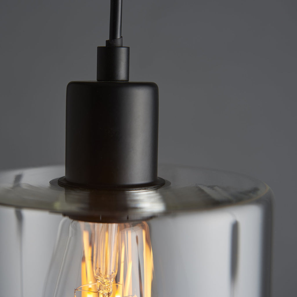 95472 Toledo 1 Light Pendant Black Clear