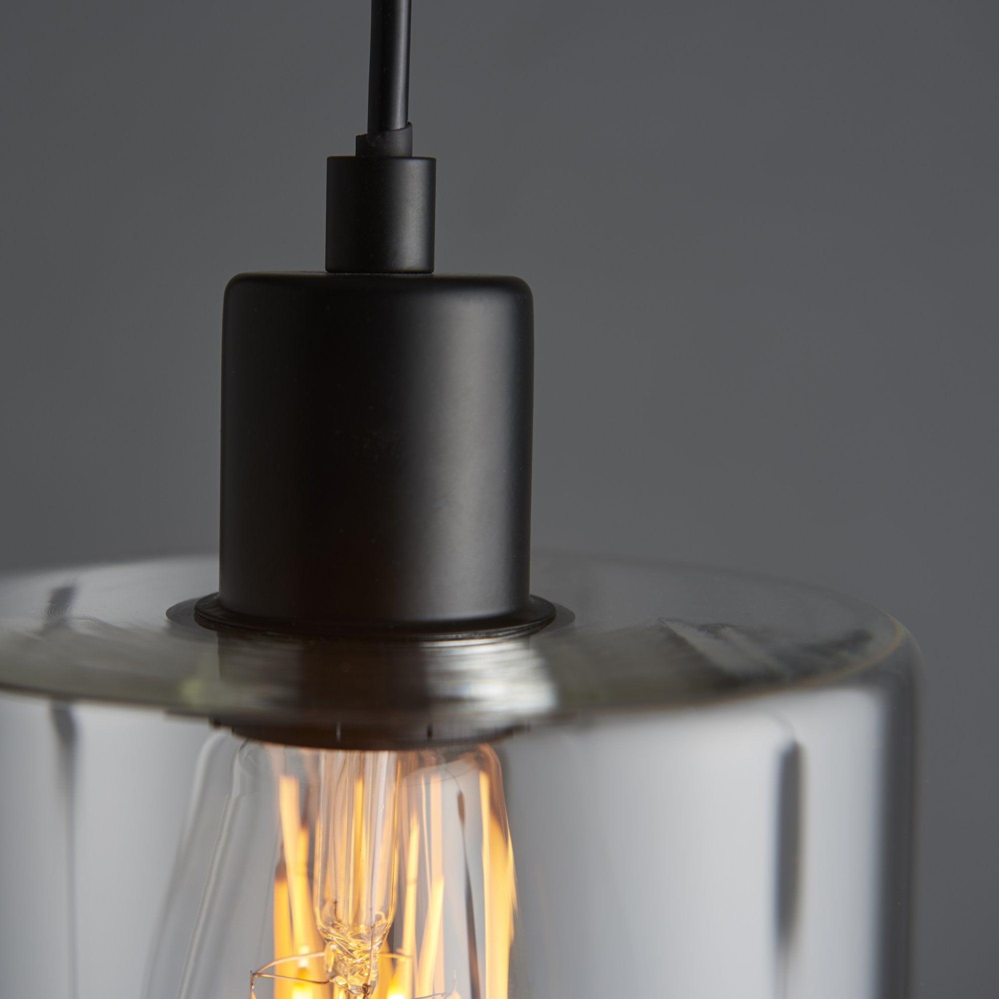 95472 Toledo 1 Light Pendant Black Clear