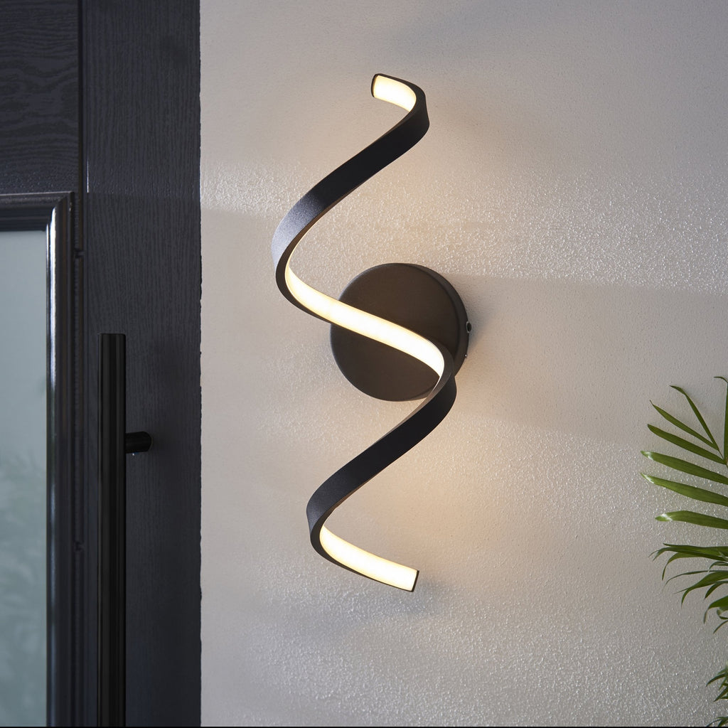95601 Astral LED 1 Light Outdoor Wall Light Black White
