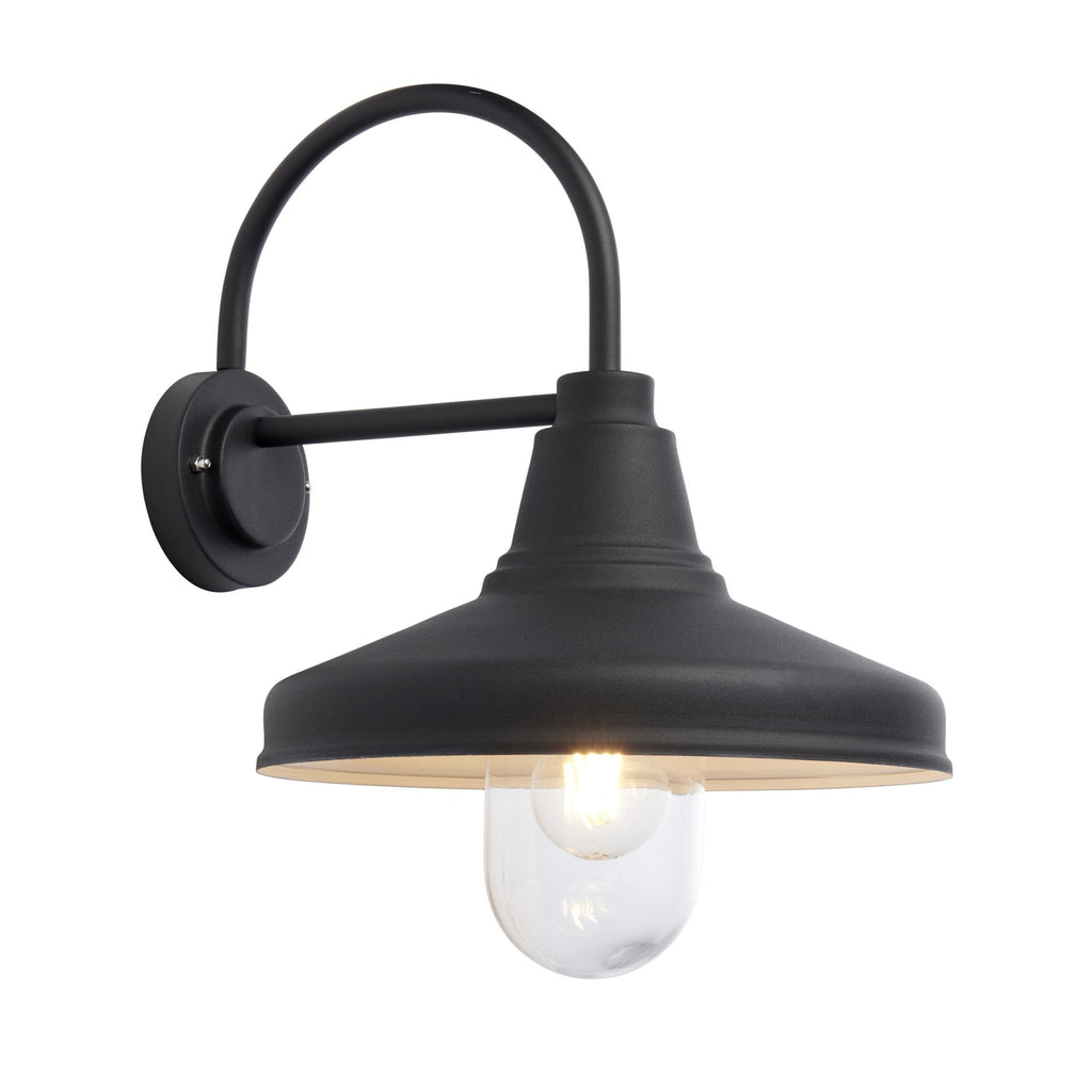 95899 Farmhouse 1 Light Outdoor Wall Light Black Clear