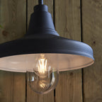 95899 Farmhouse 1 Light Outdoor Wall Light Black Clear
