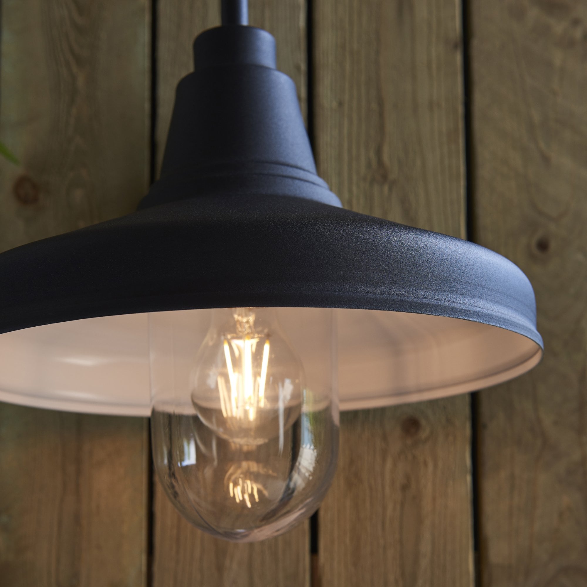95899 Farmhouse 1 Light Outdoor Wall Light Black Clear
