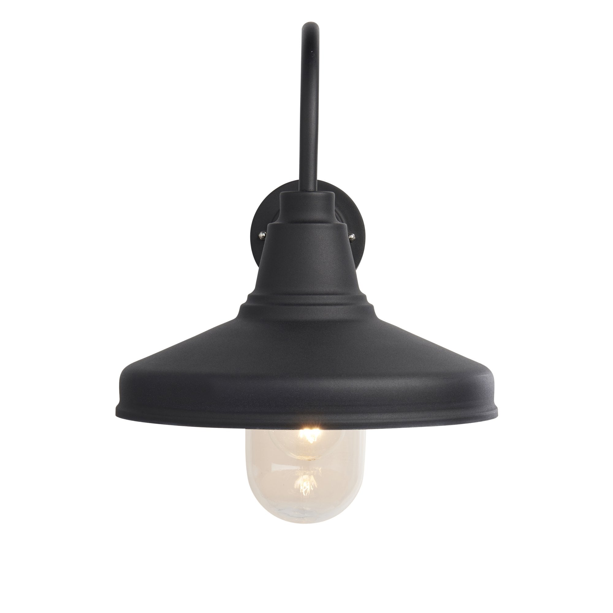 95899 Farmhouse 1 Light Outdoor Wall Light Black Clear