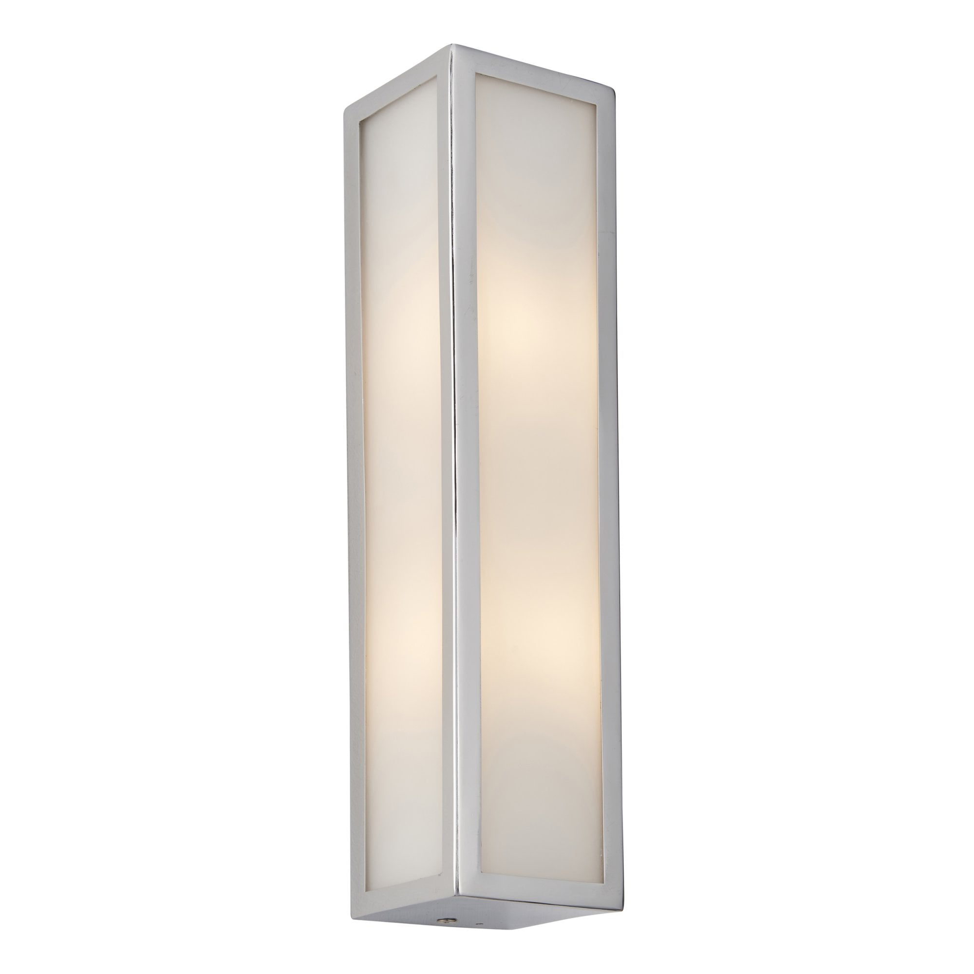 96137 Newham 2 Light Bathroom Wall Light Chrome Frosted