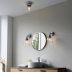 Cheswick 1 Light Bathroom Flush Ceiling  Light Chrome Clear
