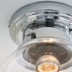 Cheswick 1 Light Bathroom Flush Ceiling  Light Chrome Clear