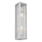 96220 Newham 2 Light Bathroom Wall Light Chrome Clear