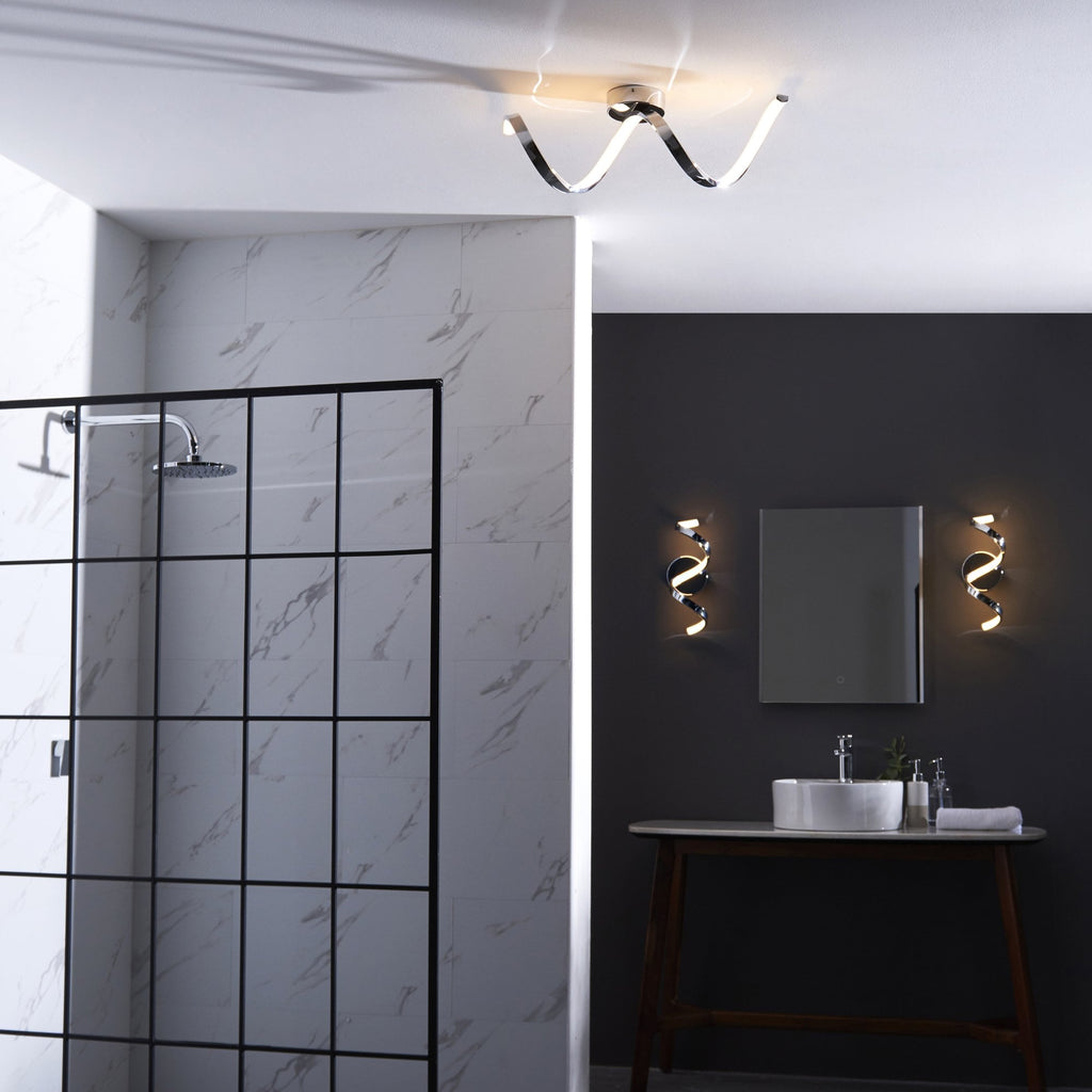 96433 Astral LED 1 Light Bathroom Wall Light Chrome White