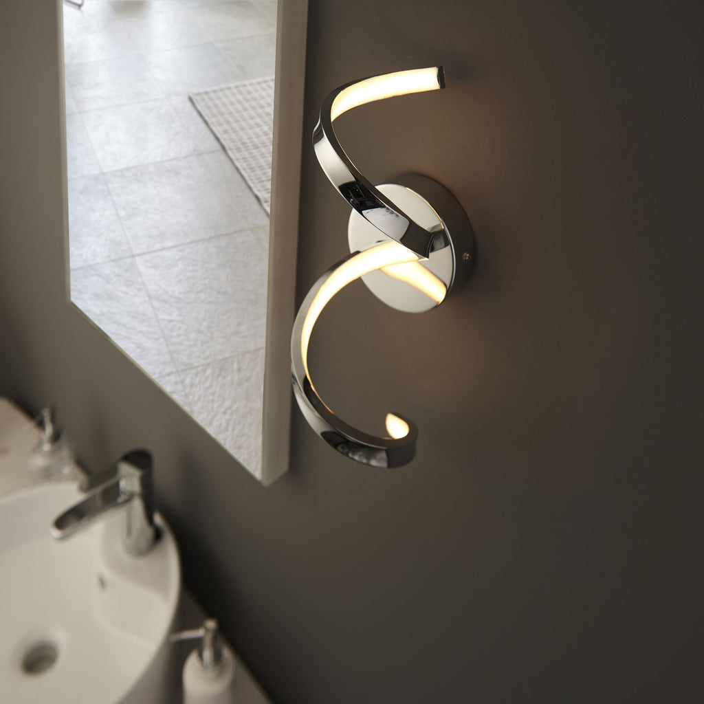 96433 Astral LED 1 Light Bathroom Wall Light Chrome White