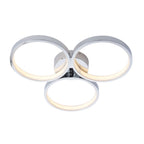 96473 Radius LED 3 Light Bathroom Semi Flush Ceiling Light Chrome White
