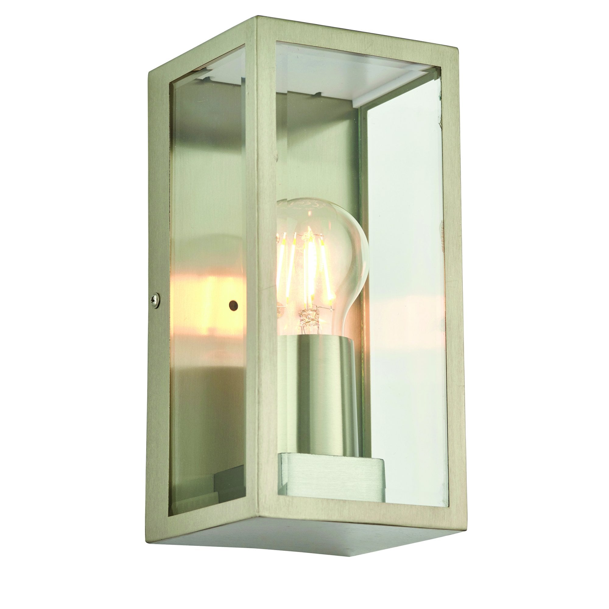 53803 Oxford 1 Light Outdoor Wall Light Steel Clear (S)