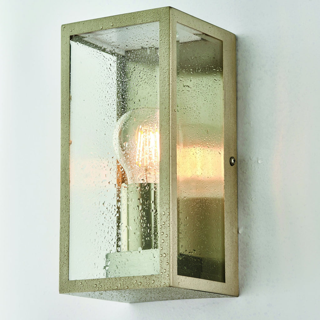 53803 Oxford 1 Light Outdoor Wall Light Steel Clear (S)