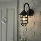 96907 Port 1 Light Outdoor Wall Light Black Clear
