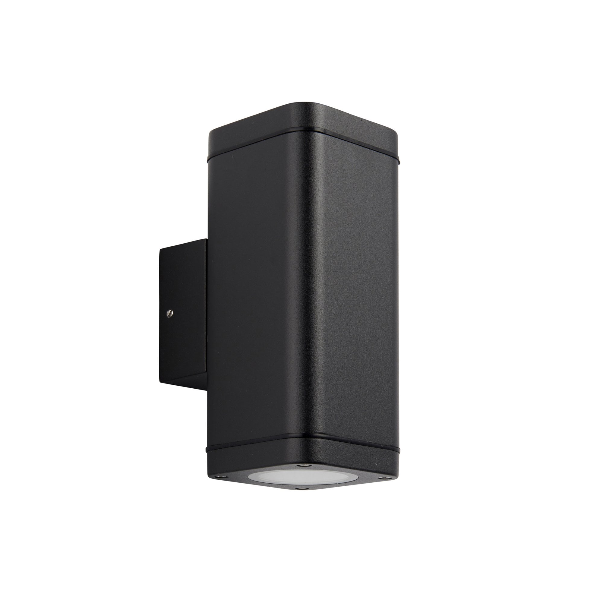 96911 Milton 2 Light Outdoor Wall Light Black Clear