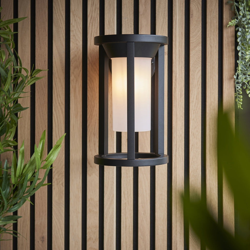 96916 Braden 1 Light Outdoor Wall Light Black White