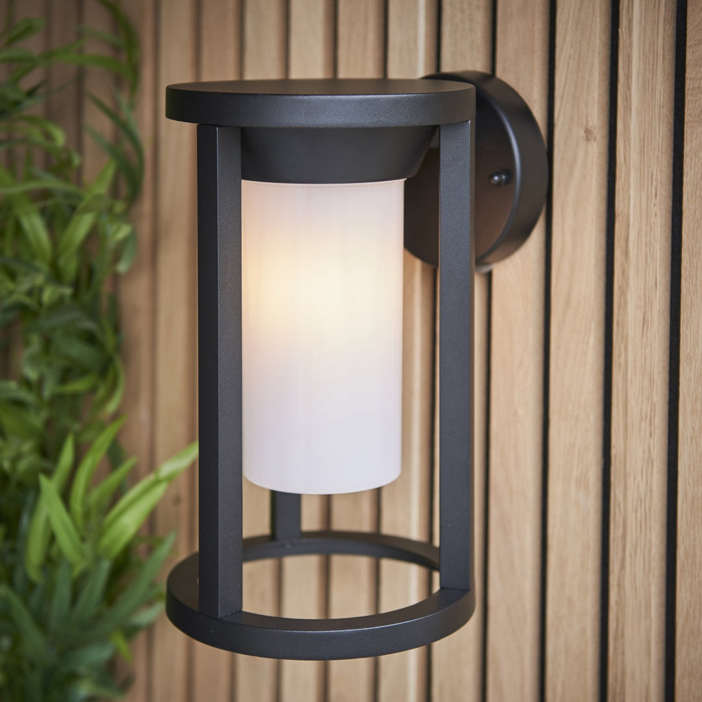 96916 Braden 1 Light Outdoor Wall Light Black White