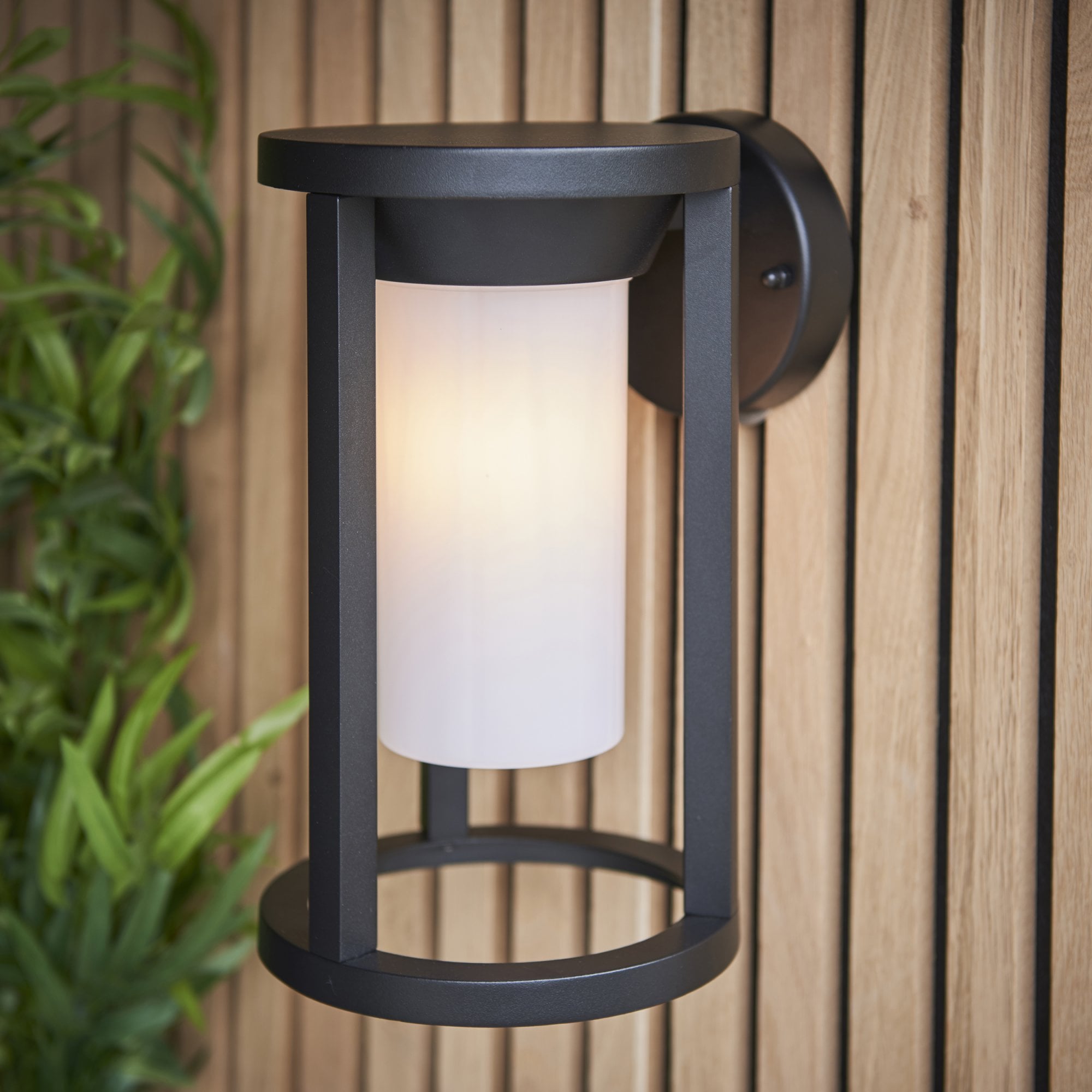 96916 Braden 1 Light Outdoor Wall Light Black White