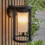 96916 Braden 1 Light Outdoor Wall Light Black White