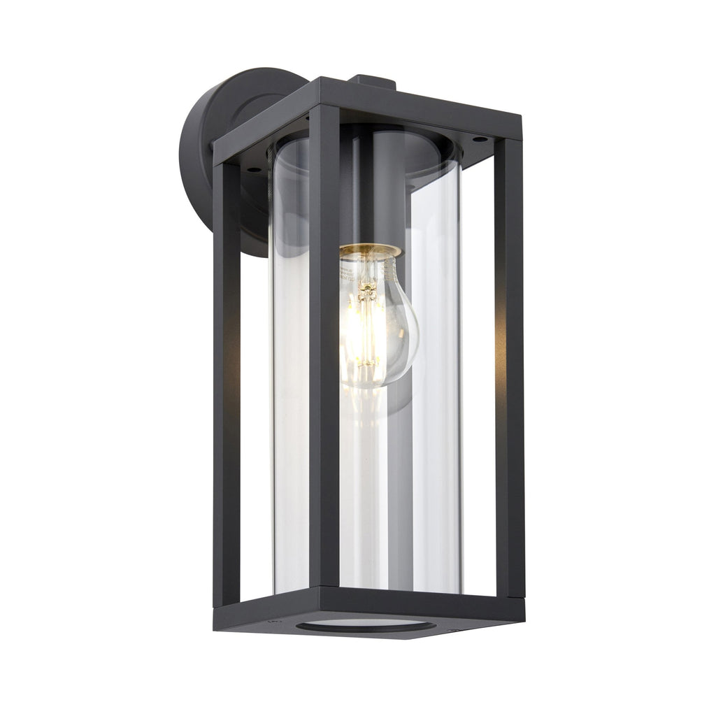 96917 Hamden 1 Light Outdoor Wall Light Black Clear