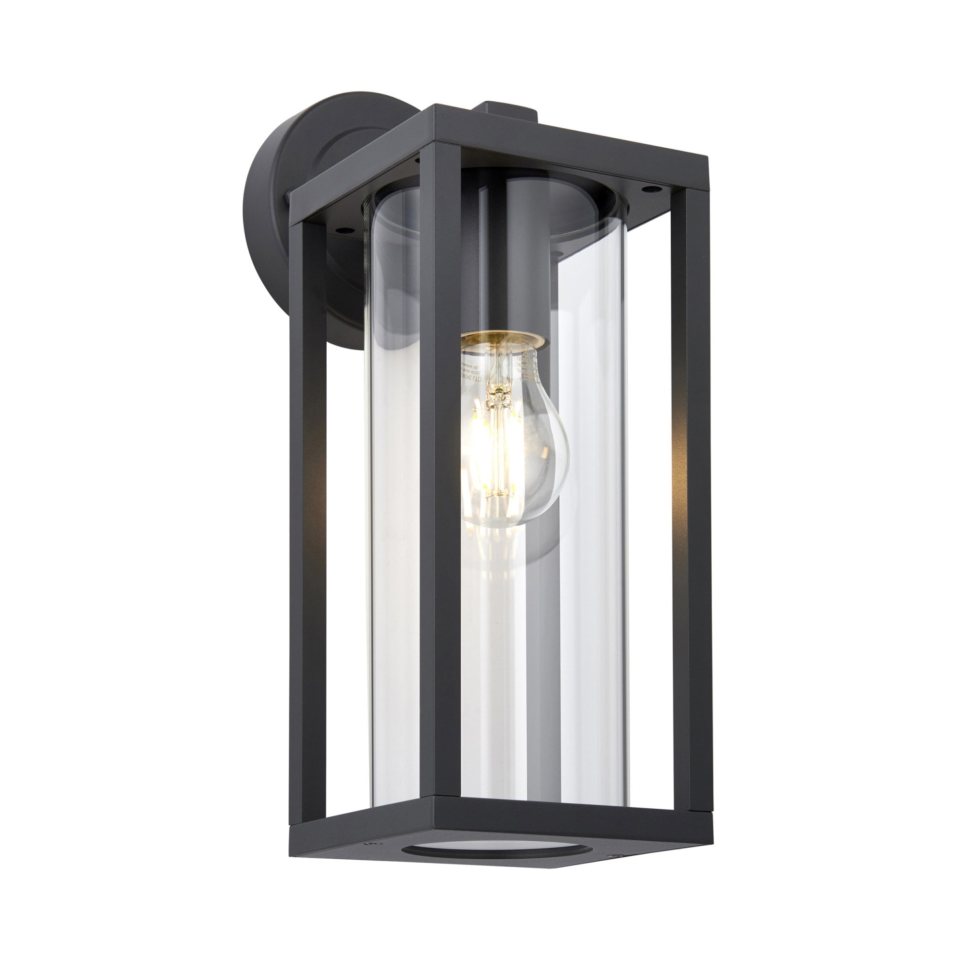 96917 Hamden 1 Light Outdoor Wall Light Black Clear