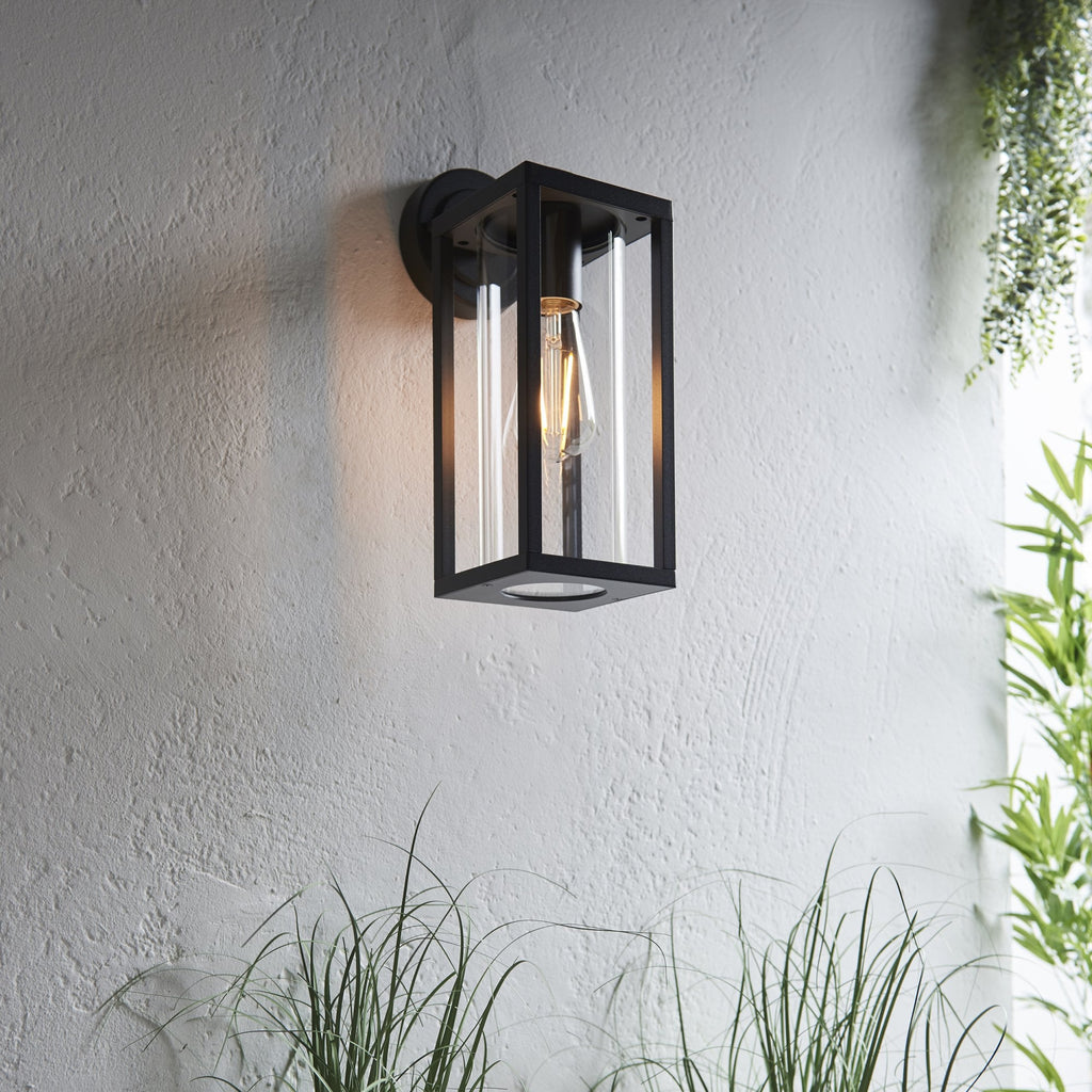 96917 Hamden 1 Light Outdoor Wall Light Black Clear