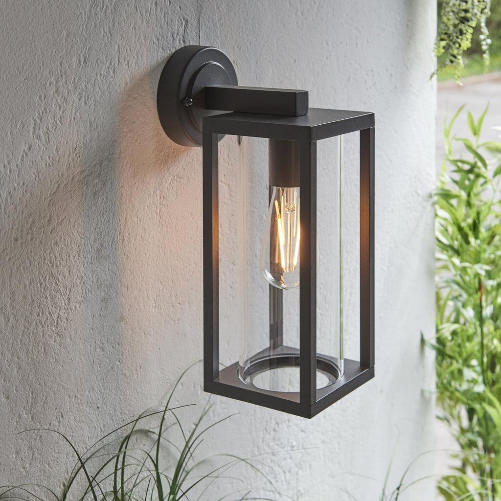 96917 Hamden 1 Light Outdoor Wall Light Black Clear